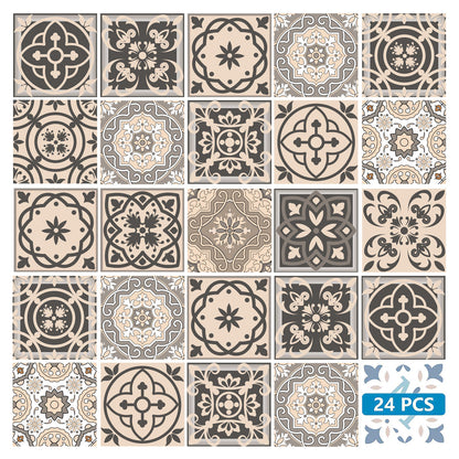 Brown backsplash Tile Stickers different patterns for kitchen makeover Model - SB20-1