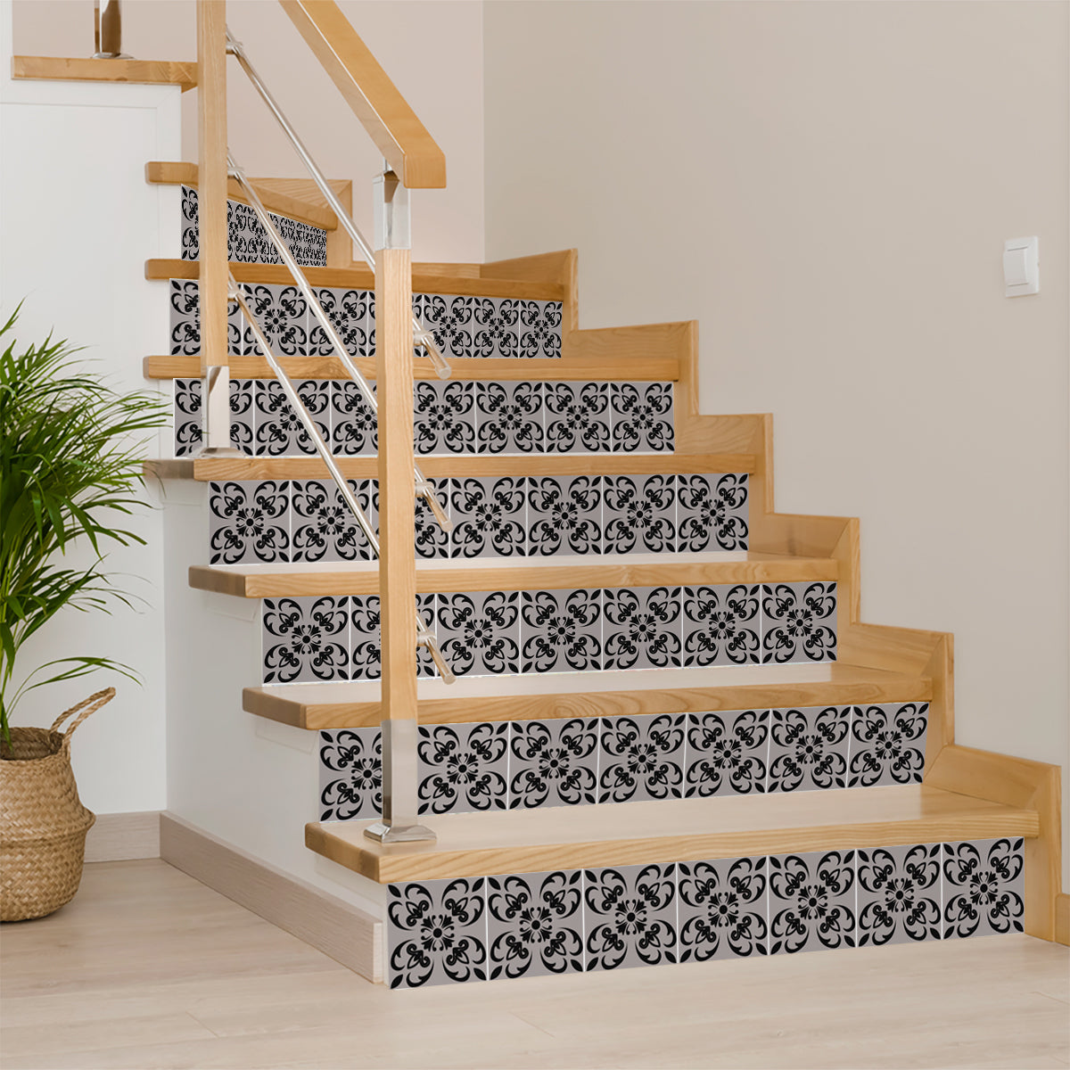 Gray and Black pattern dark Backsplash for background renovation Tiles Model - SB29-4