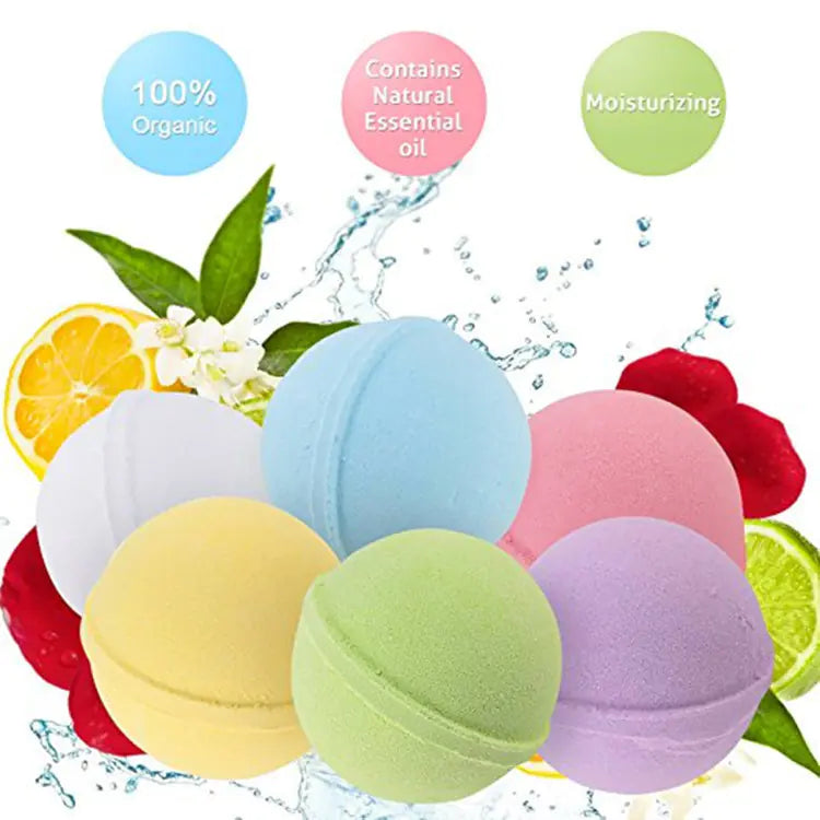 Aromatherapy Bath Bombs Set with Essential Oils