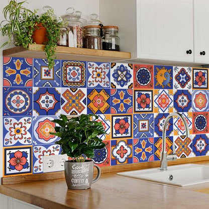 Colorful backsplash low-maintenance wall tiles easy to install stickers Model - M13-3